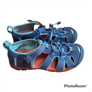 Keen Washable Outdoors Sandals Sz 3 Youth Girls Kids Blue Coral Pink Shoes